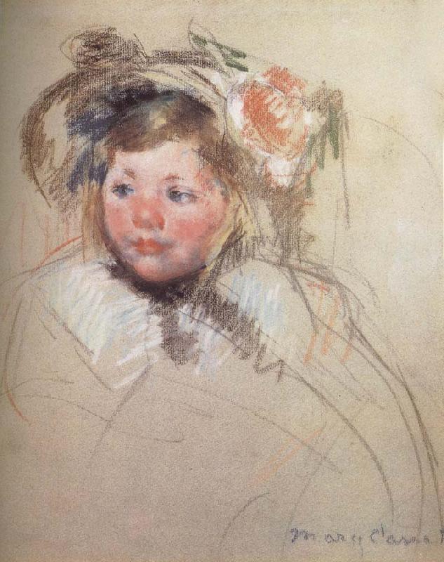 Mary Cassatt Sarah wearing the hat and seeing left oil painting picture